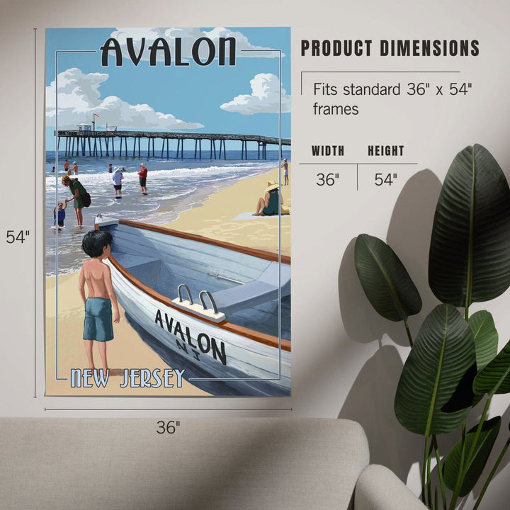 Avalon, New Jersey, Lifeboat, Art & Giclee Prints Art Lantern Press 