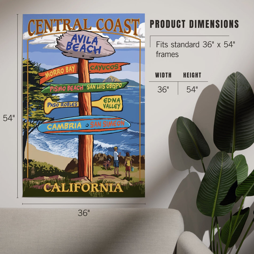 Avila Beach, California, Destination Signpost, Art & Giclee Prints Art Lantern Press 
