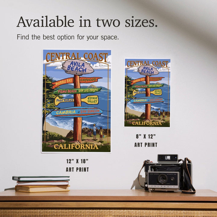 Avila Beach, California, Destination Signpost, Art & Giclee Prints Art Lantern Press 