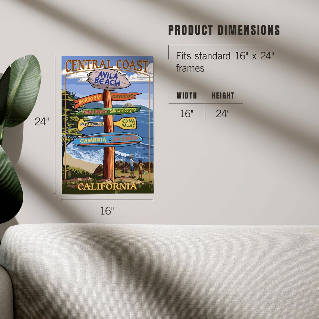 Avila Beach, California, Destination Signpost, Art & Giclee Prints Art Lantern Press 