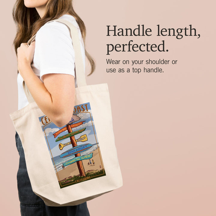 Avila Beach, California, Destination Signpost, Beach, Tote Bag Totes Lantern Press 
