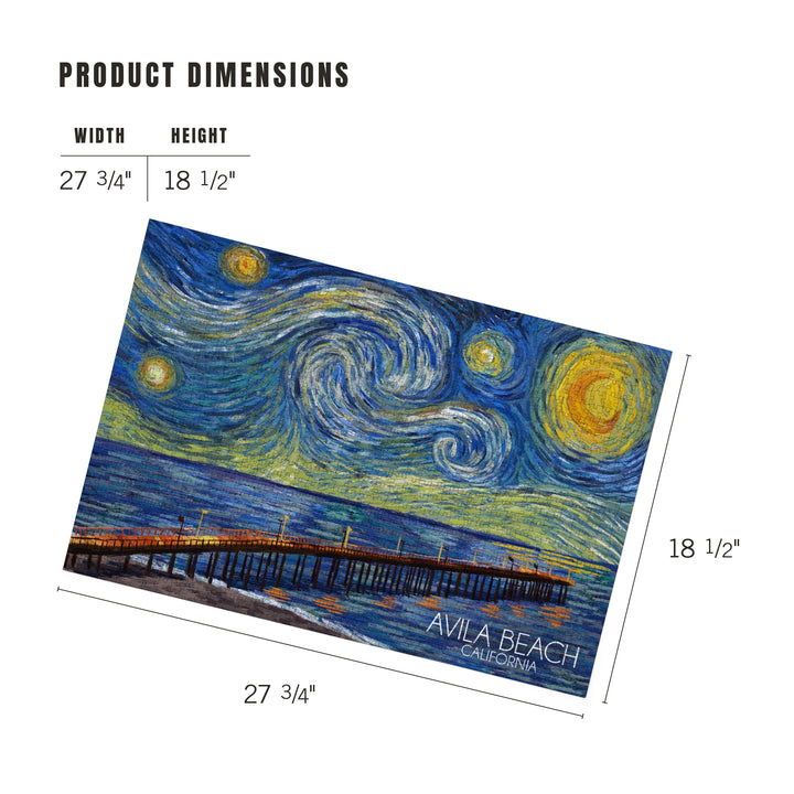 Avila Beach, California, Starry Night, Jigsaw Puzzle Puzzle Lantern Press 
