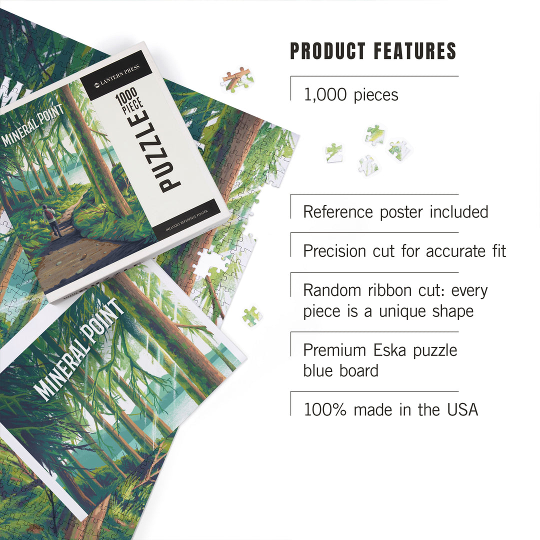 Mineral Point, Idaho, Get Outside Series, Walk in the Woods, Day Hike, 1000 Piece Jigsaw Puzzle