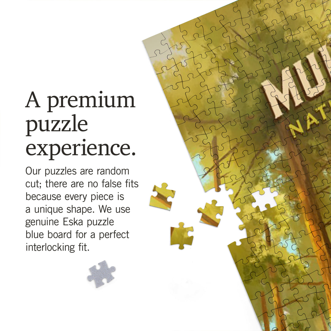 Muir Woods National Monument, Oil Painting, 1000 Piece Jigsaw Puzzle