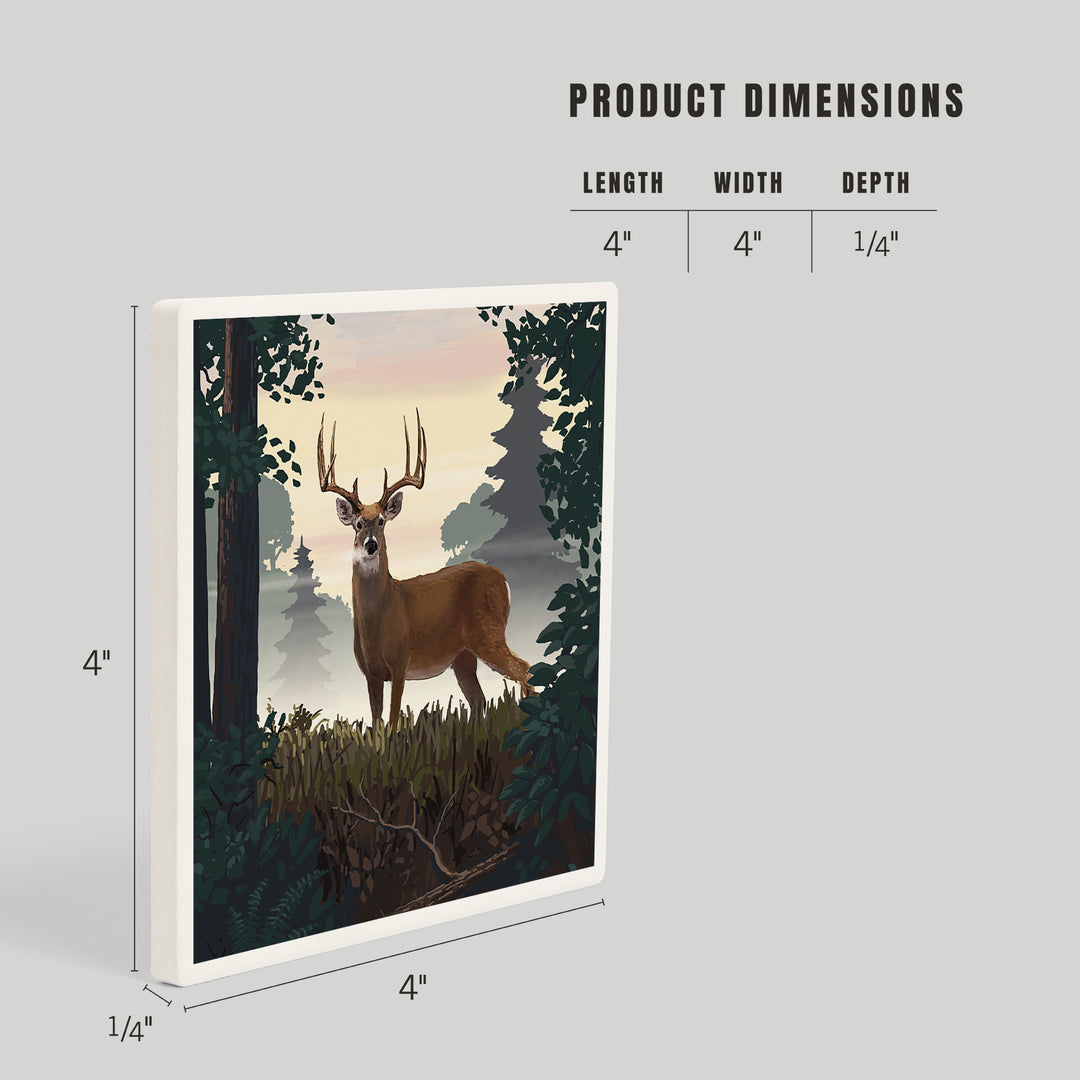 Painterly, Deer and Sunrise, Coasters