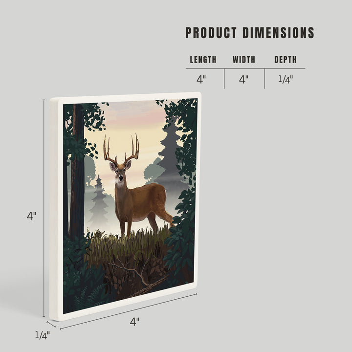 Painterly, Deer and Sunrise, Coasters