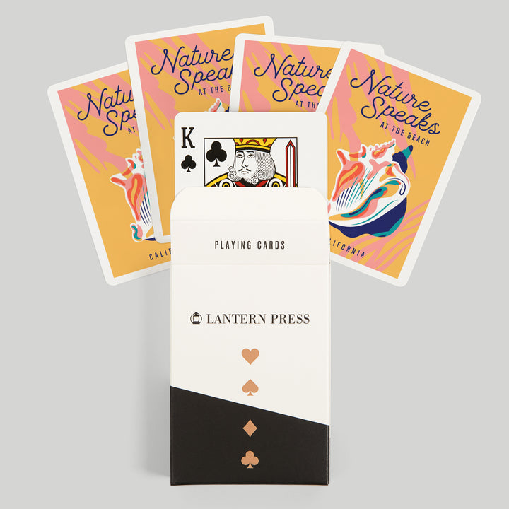 Playing Cards, California, Beach Bliss Collection, Beach Shell, Nature Speaks at the Beach, 52 Card Deck with Jokers in Box, Unique Art