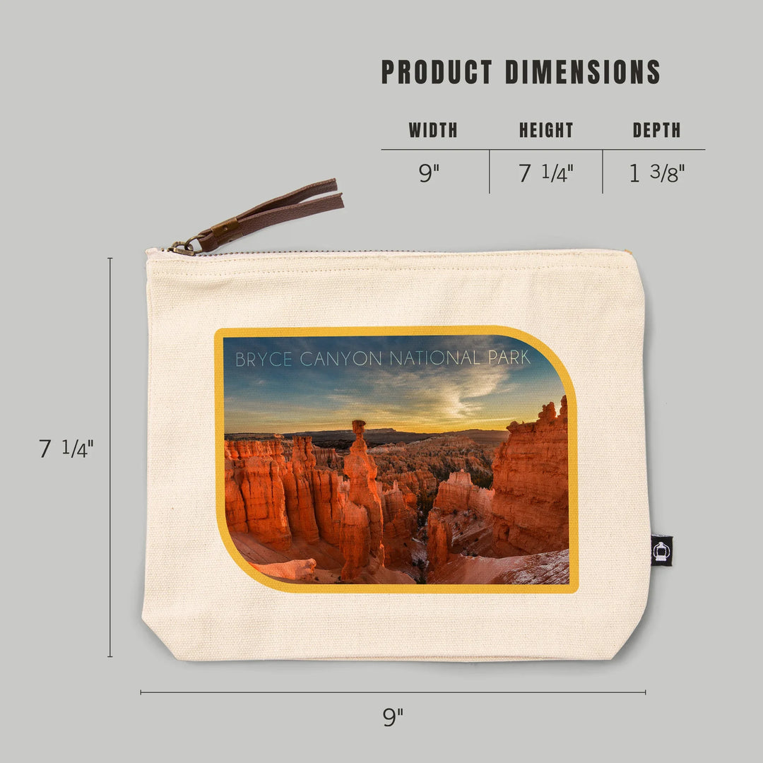 Bryce Canyon National Park, Utah, Thor's Hammer Sunrise, Photo, Organic Cotton Zipper Pouch, Go Bag