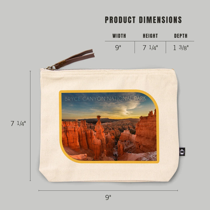 Bryce Canyon National Park, Utah, Thor's Hammer Sunrise, Photo, Organic Cotton Zipper Pouch, Go Bag
