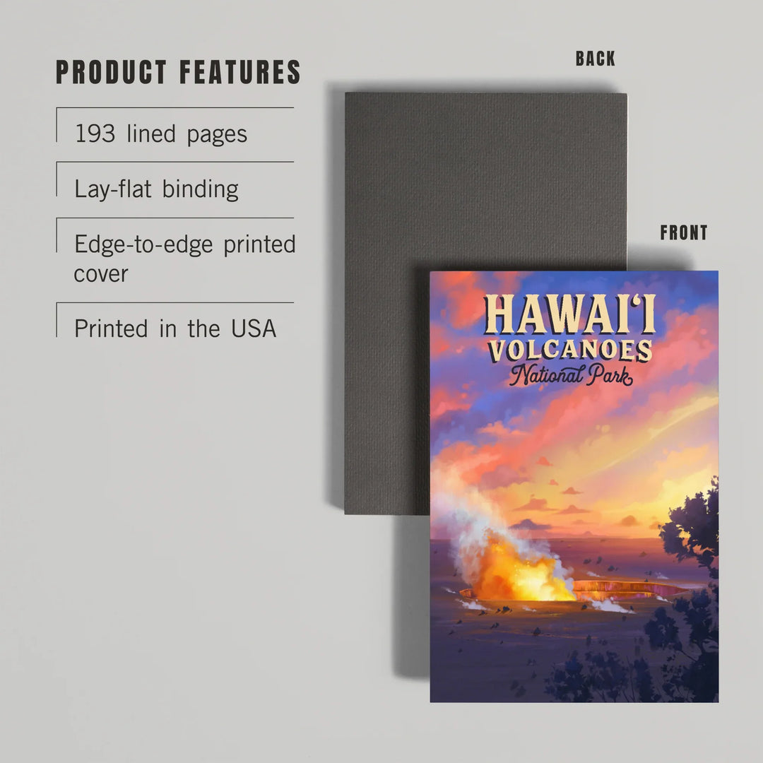Lined 6x9 Journal, Hawai‘i Volcanoes National Park, Hawaii, Oil Painting, Lay Flat, 193 Pages, FSC paper
