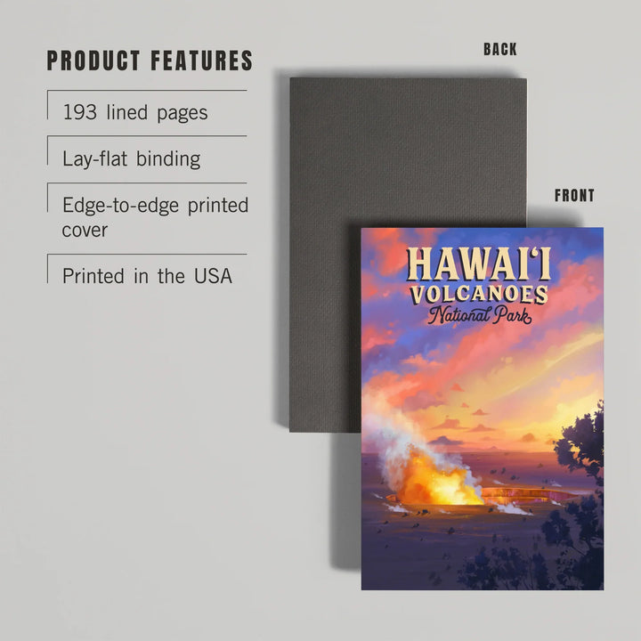 Lined 6x9 Journal, Hawai‘i Volcanoes National Park, Hawaii, Oil Painting, Lay Flat, 193 Pages, FSC paper