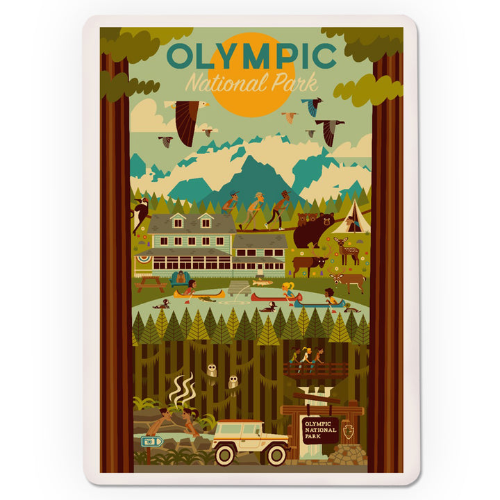 Playing Cards, Olympic National Park, Geometric National Park Series,, 52 Card Deck with Jokers in Box, Unique Art