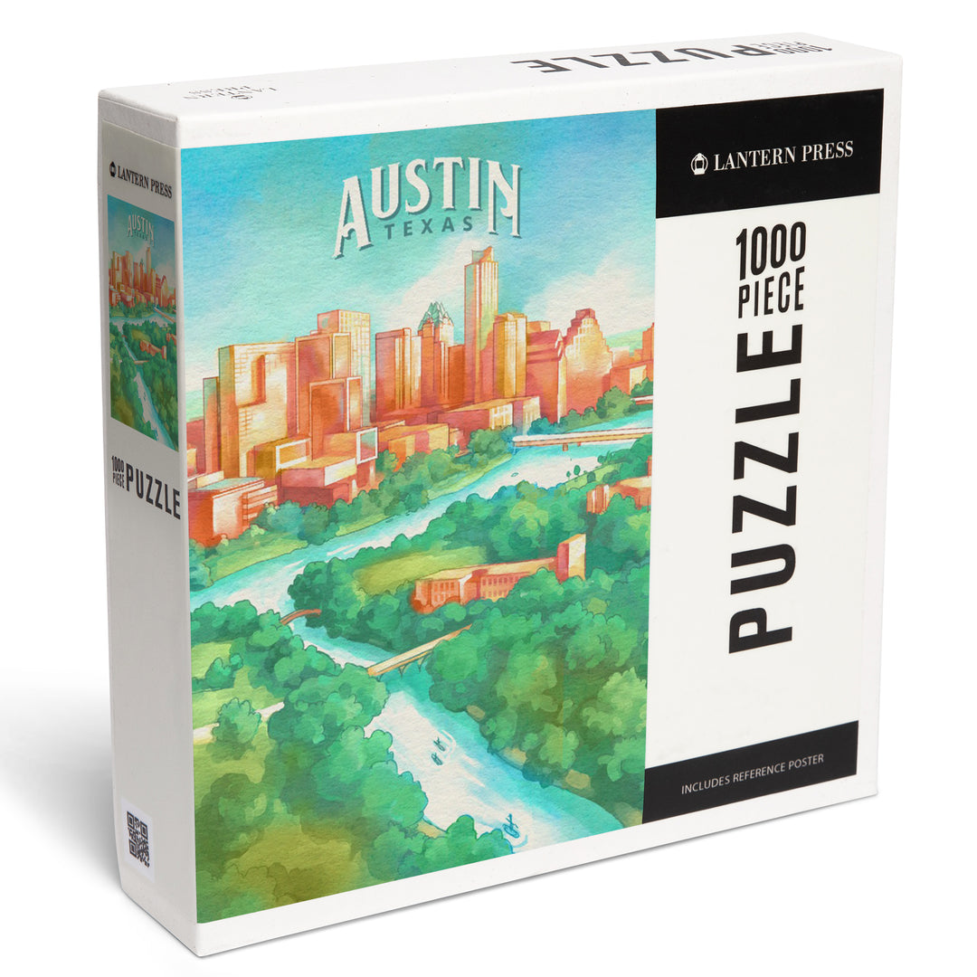 Austin, Texas, Luminous City, City Series, 1000 Piece Jigsaw Puzzle