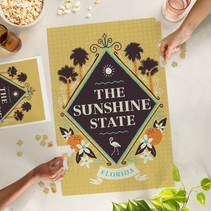 Florida, State Motto Crest, State Series, Jigsaw Puzzle