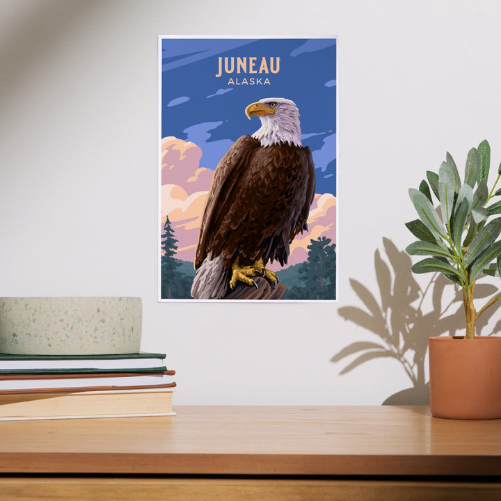 Juneau, Alaska, Painterly, Bald Eagle, Art & Giclee Prints