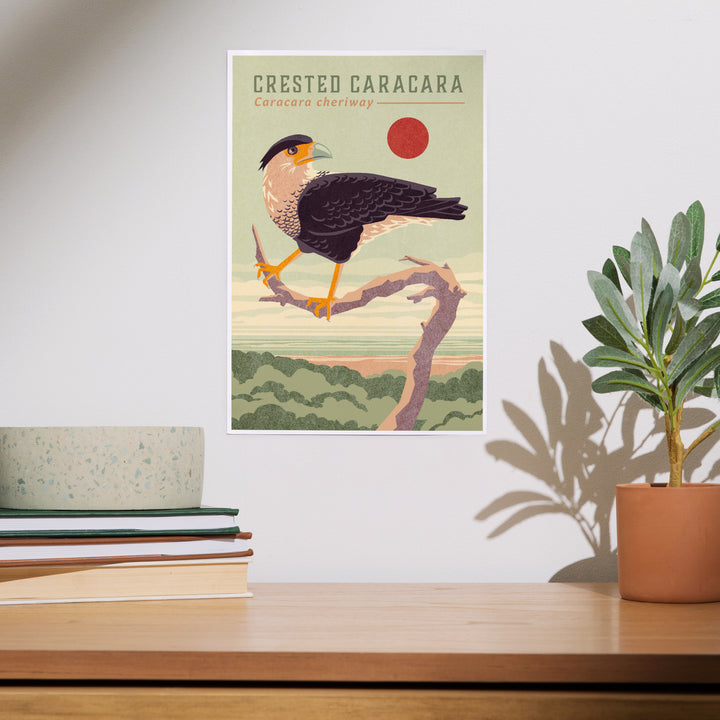 Shorebirds at Sunset Collection, Crested Caracara, Bird, Art & Giclee Prints