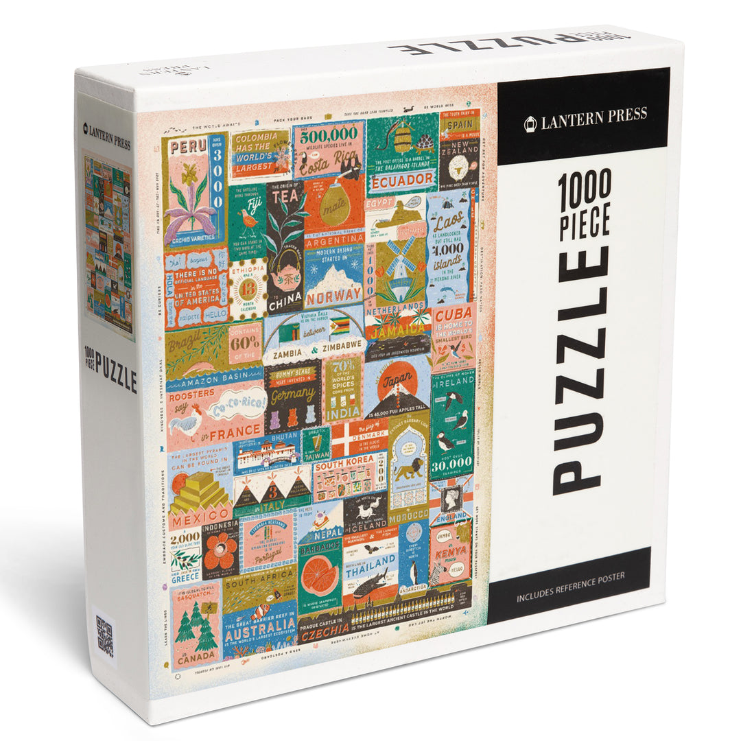 Travel Facts, Travel The World, 1000 Piece Jigsaw Puzzle