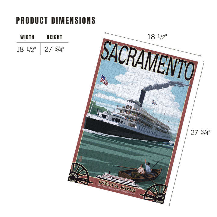 Sacramento, California, Delta King Riverboat, Jigsaw Puzzle