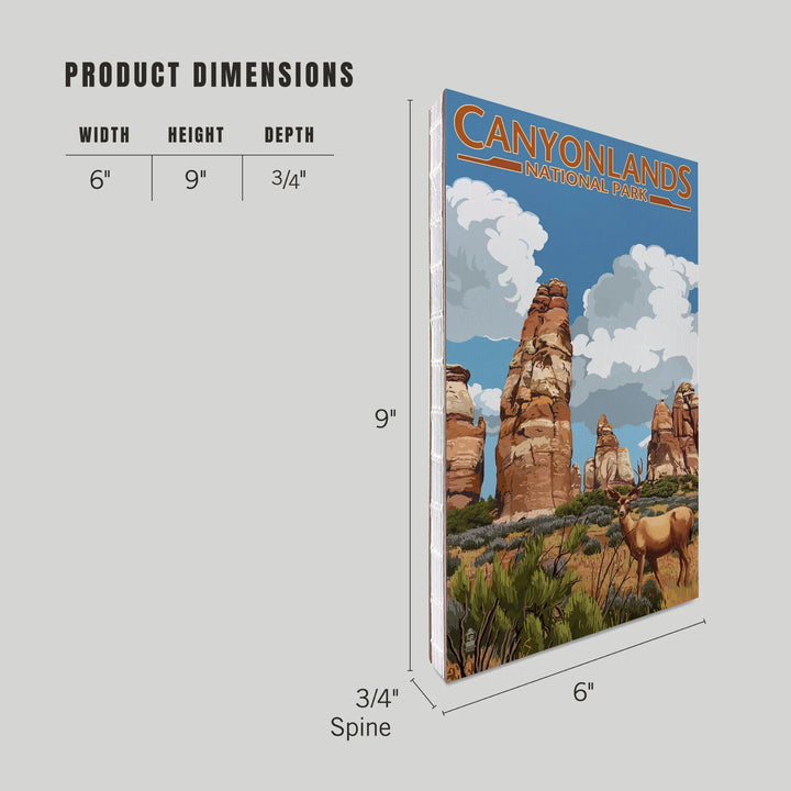 Lined 6x9 Journal, Canyonlands National Park, Utah, Chesler and Deer, Lay Flat, 193 Pages, FSC paper
