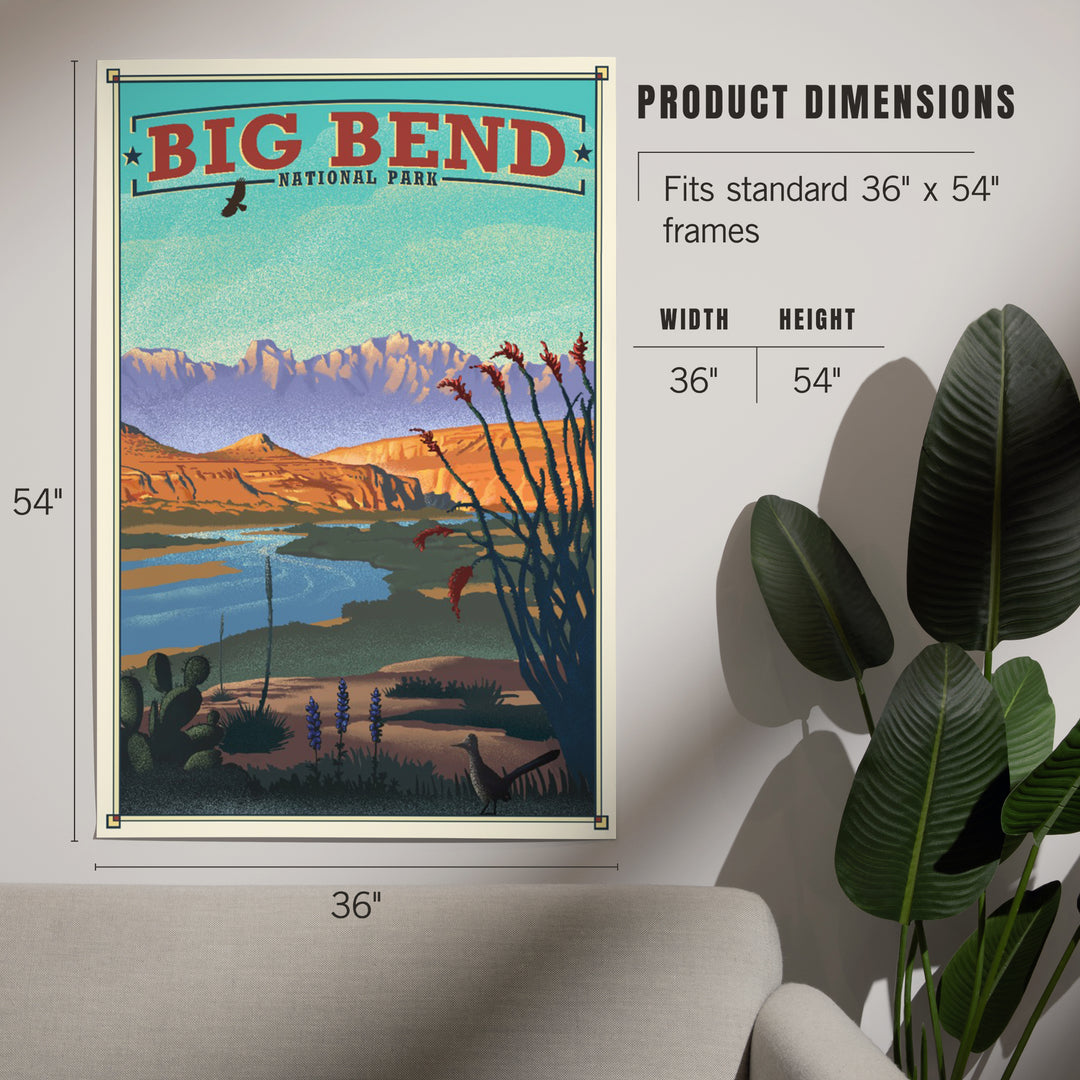 Big Bend National Park, Lithograph National Park Series, Art & Giclee Prints