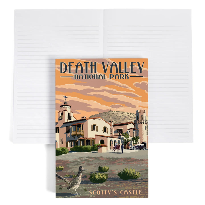 Lined 6x9 Journal, Death Valley National Park, Scotty's Castle, Painterly Series, Lay Flat, 193 Pages, FSC paper