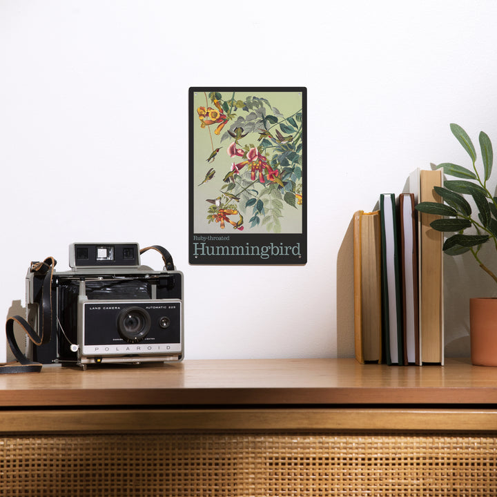 Audubon Birds, North America Hummingbird, 12x18 Metal Sign