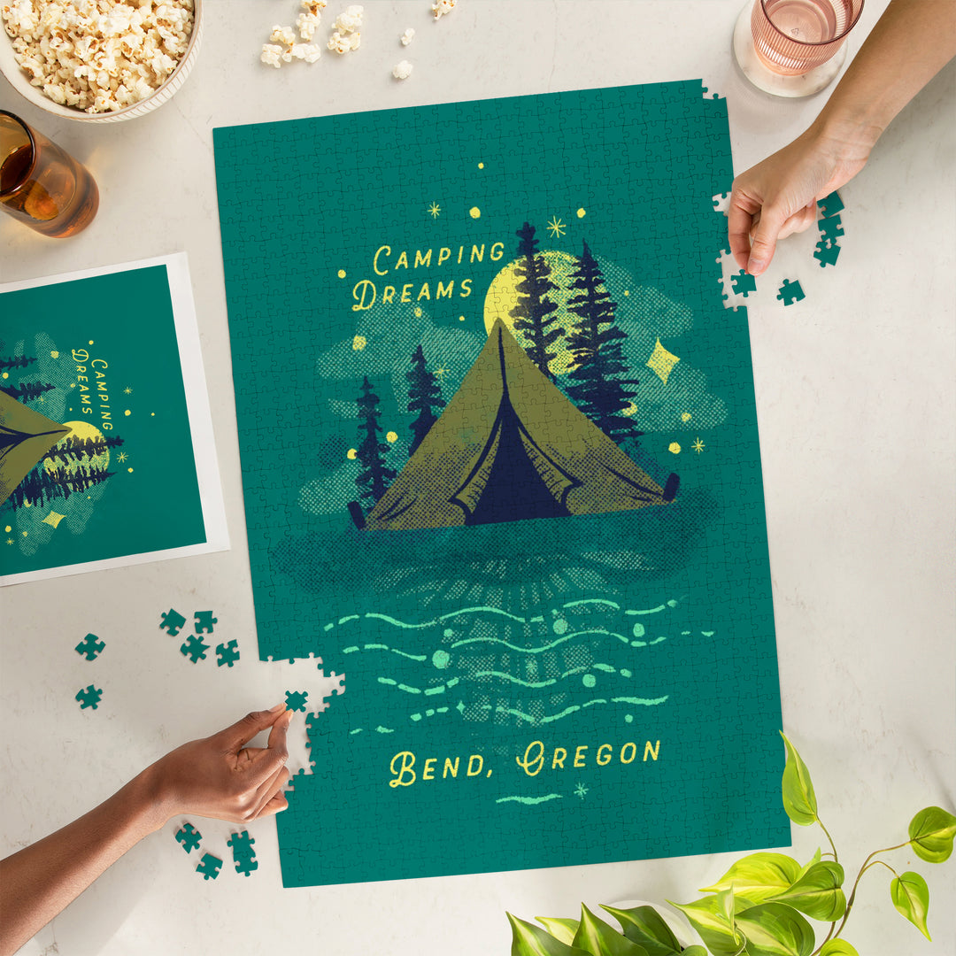 Bend, Oregon, Lake Life Series, Camping Dreams, 1000 Piece Jigsaw Puzzle