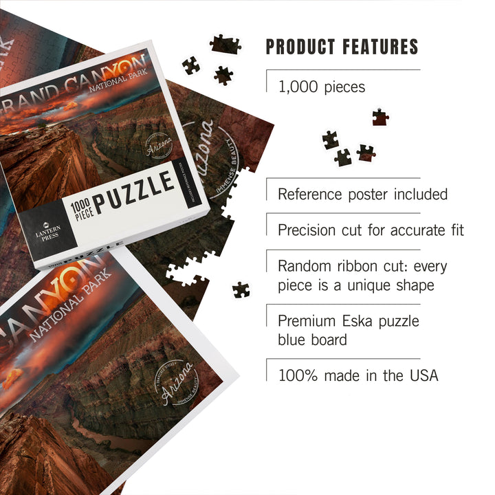 Grand Canyon National Park, Arizona, Red Sky, Jigsaw Puzzle