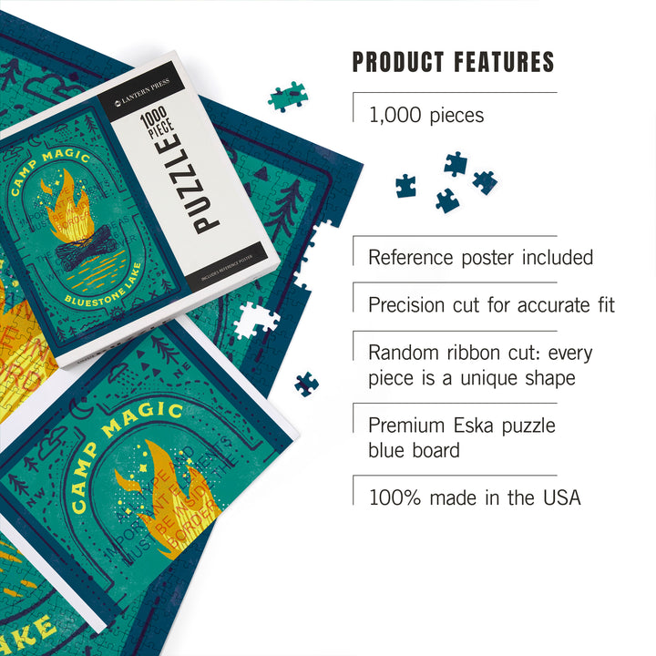 Bluestone Lake, West Virginia, Lake Life Series, Camp Magic, 1000 Piece Jigsaw Puzzle