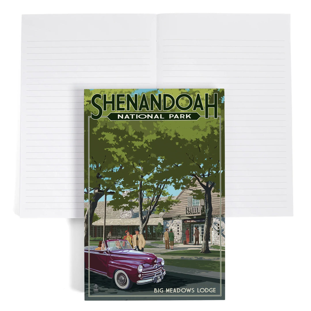 Lined 6x9 Journal, Shenandoah National Park, Virginia, Big Meadows Lodge, Lay Flat, 193 Pages, FSC paper