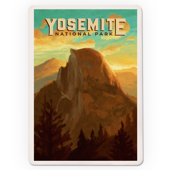 Playing Cards, Yosemite National Park, California, Half Dome, Oil Painting, 52 Card Deck with Jokers in Box, Unique Art