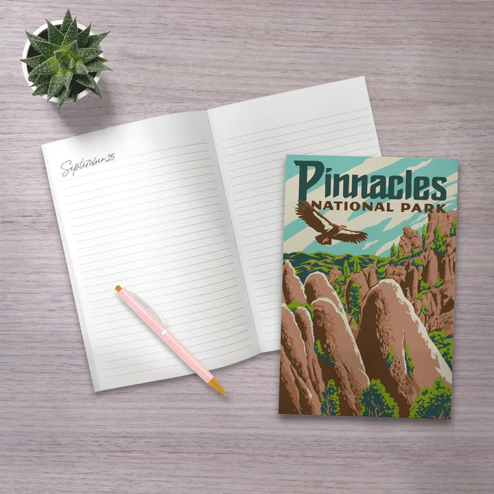 Lined 6x9 Journal, Pinnacles National Park, California, Explorer Series, Pinnacles, Lay Flat, 193 Pages, FSC paper