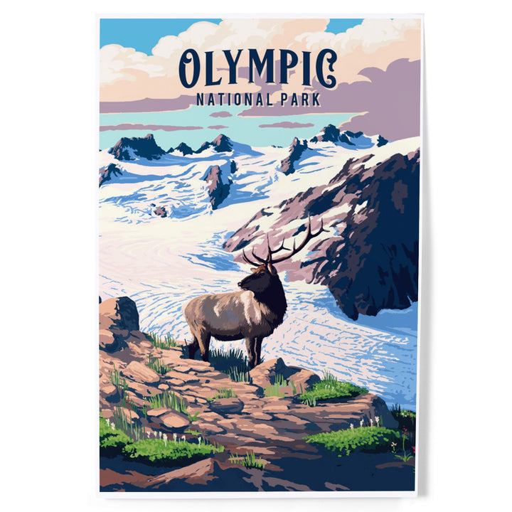 Olympic National Park, Washington, Painterly National Park Series, Art & Giclee Prints
