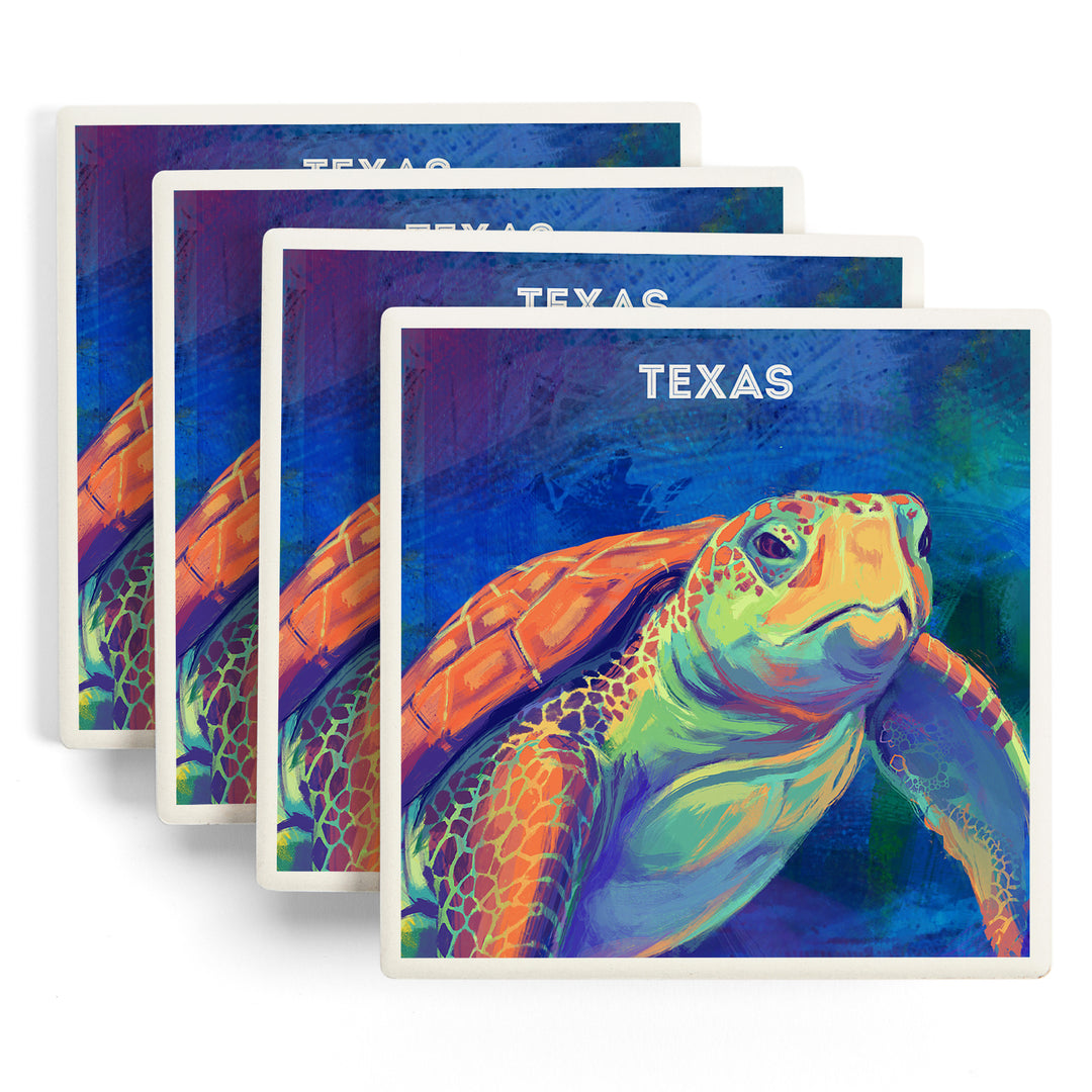 Texas, Vivid, Sea Turtle, Coasters