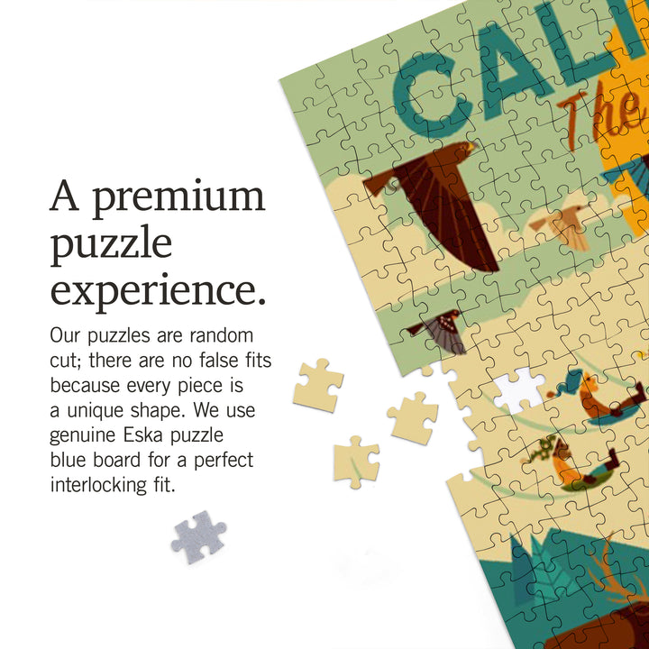 California, The Golden State, Geometric, Jigsaw Puzzle