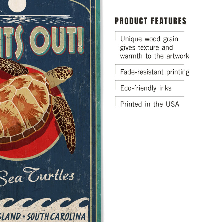 Hilton Head Island, South Carolina, Lights Out, Wood Sign and Postcards