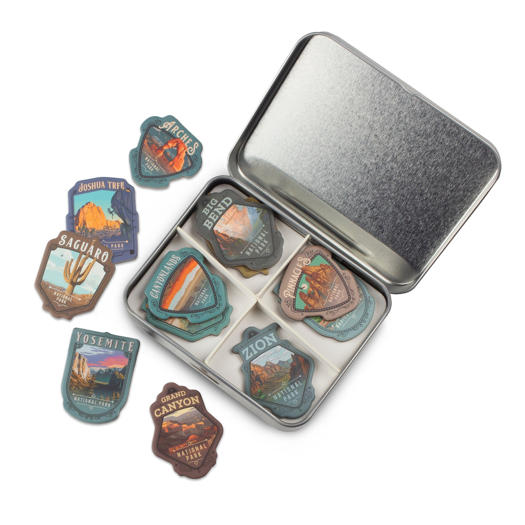 Lantern Press Protect Our National Parks Magnets Set of 12, Series 1 - West