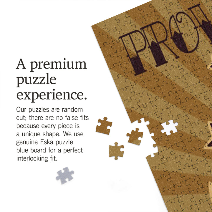 Providence, Rhode Island, Letterpress, Anchor, 1000 Piece Jigsaw Puzzle
