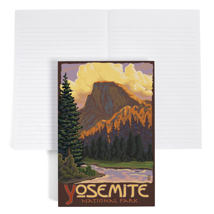 Lined 6x9 Journal, Yosemite National Park, California, Half Dome, Lay Flat, 193 Pages, FSC paper