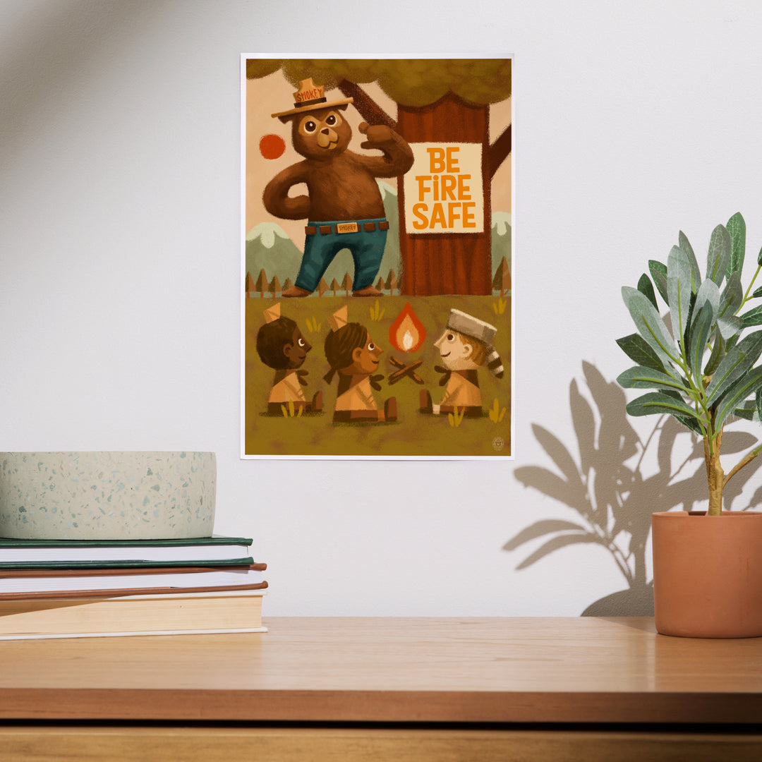 Smokey Bear, Fire Safety School, Officially Licensed, Art & Giclee Prints