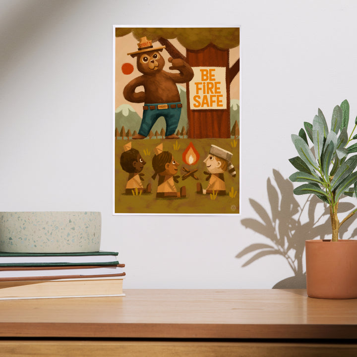 Smokey Bear, Fire Safety School, Officially Licensed, Art & Giclee Prints