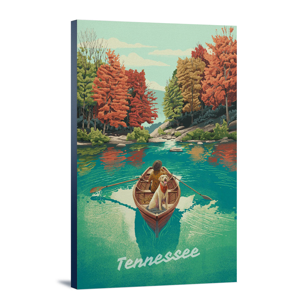 Tennessee, Quiet Explorer, Boating, Mountain canvas art