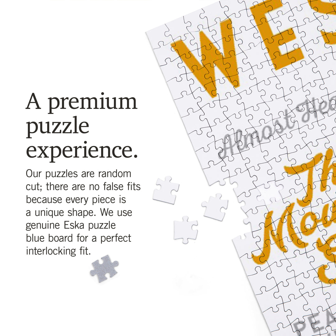 West Virginia, The Mountain State, Typography and Icons, 1000 Piece Jigsaw Puzzle