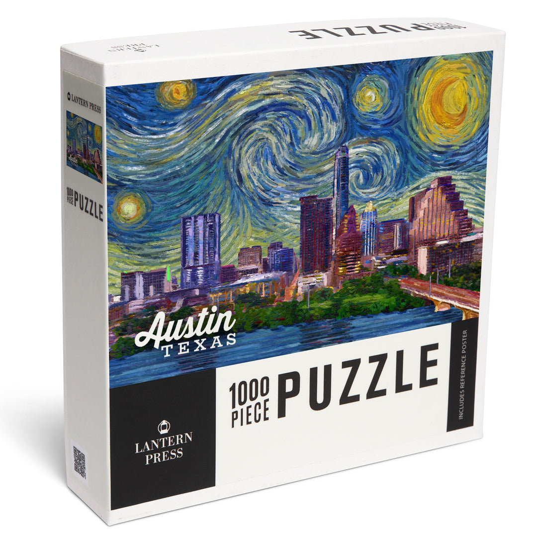 Austin, Texas, Starry Night, City Series, 1000 Piece Jigsaw Puzzle