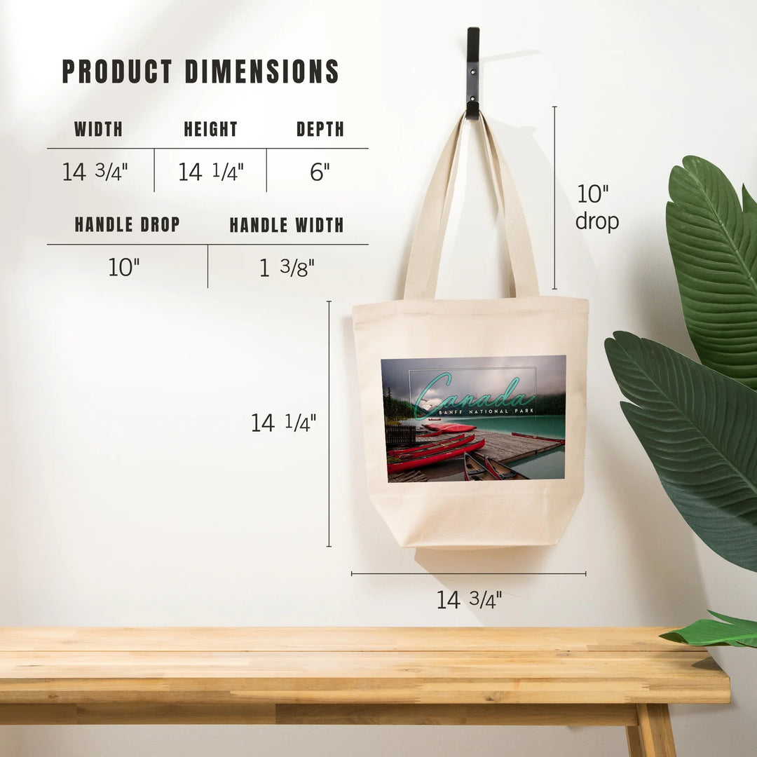 Banff National Park, Canada, Lake Louise and Boats, Photography, Tote Bag