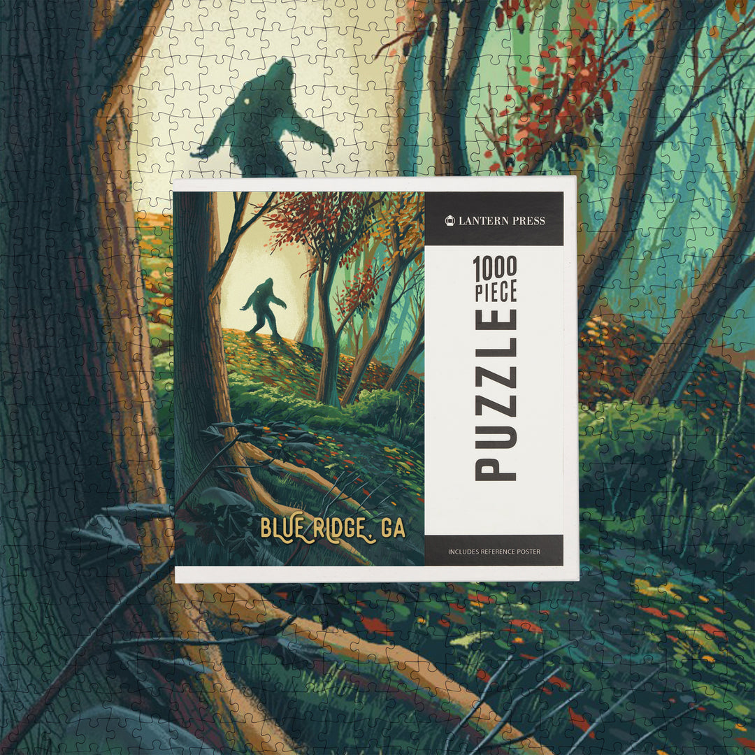 Blue Ridge, Georgia, Wanderer, Bigfoot in Forest, Jigsaw Puzzle