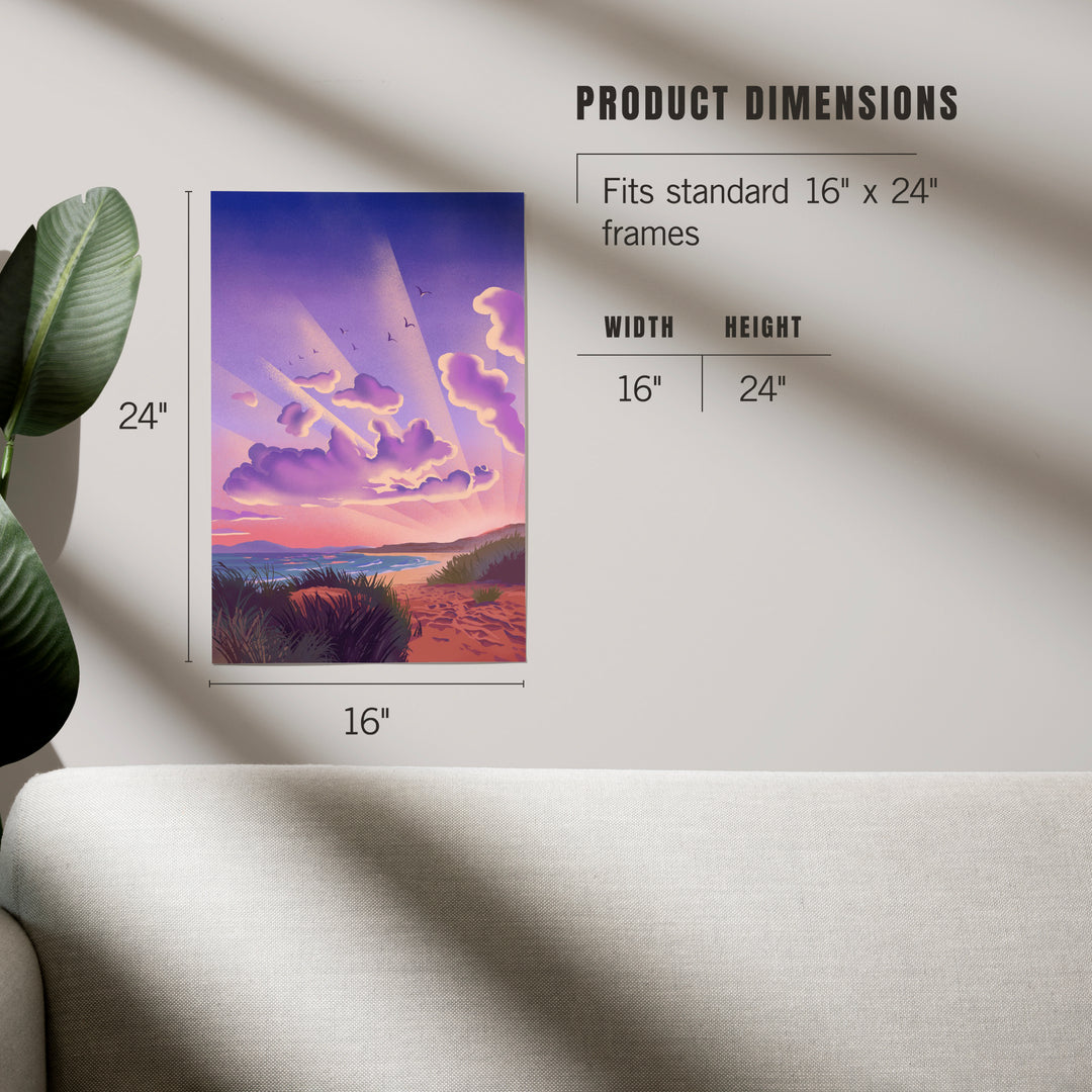 Coastal Series, Lithograph, New Shows Nightly, Beach Sunset, Art & Giclee Prints