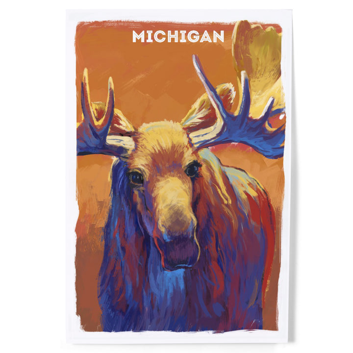 Michigan, Vivid, Moose, Art & Giclee Prints