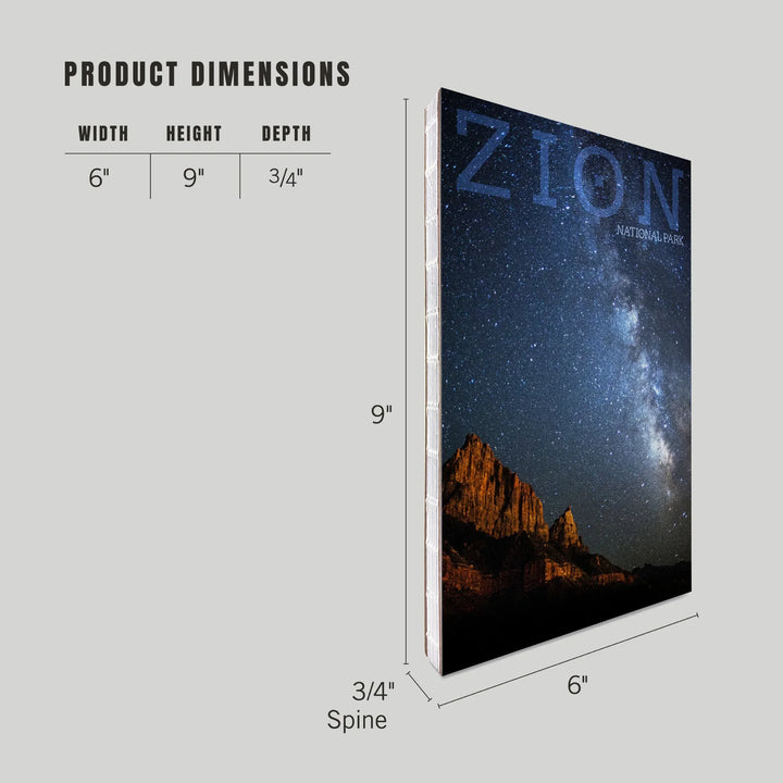 Lined 6x9 Journal, Zion National Park, Utah, Milkyway, Lay Flat, 193 Pages, FSC paper