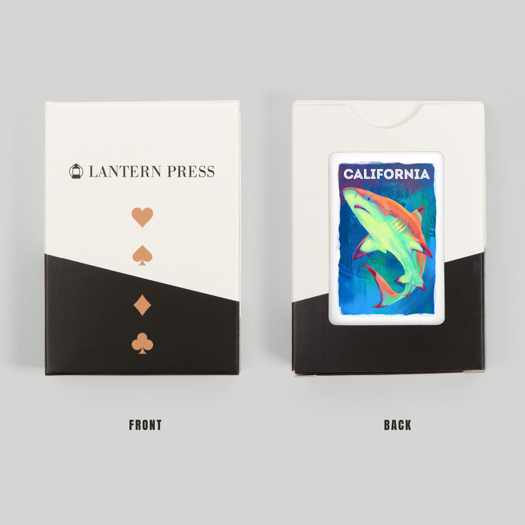 Playing Cards, California, Vivid, Blacktip Shark, 52 Card Deck with Jokers in Box, Unique Art